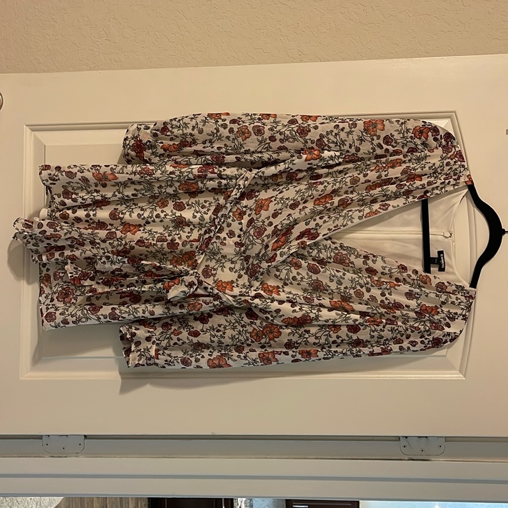 Express Long Sleeve Floral Romper
